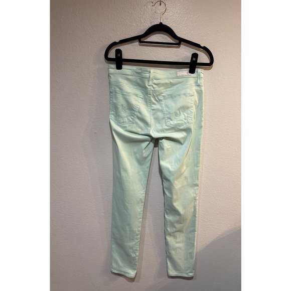 Adriano Goldschmied 26W The Stilt Cigarette Jeans Mint Green - Picture 6 of 14